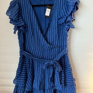 City Chic Monaco Blue first date Playsuit NWT